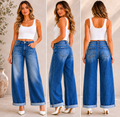 Midnight Coast Barrel Roll Up Jeans