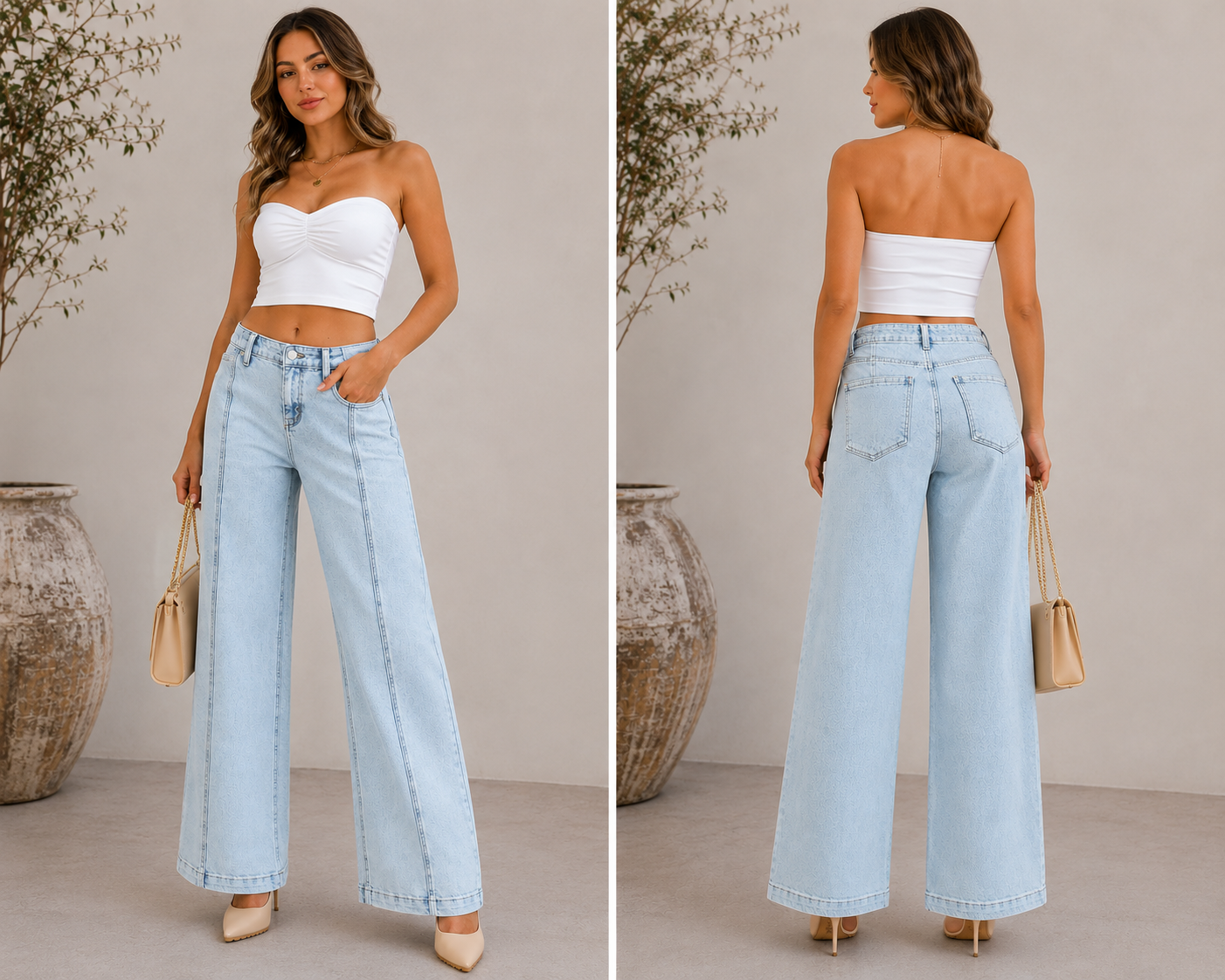 Sunday Stroll Slouchy Wide Leg Jeans